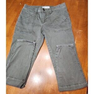 Madewell Army Green Mid Rise Fatigues Ankle Zip Skinny Pants Sz 26